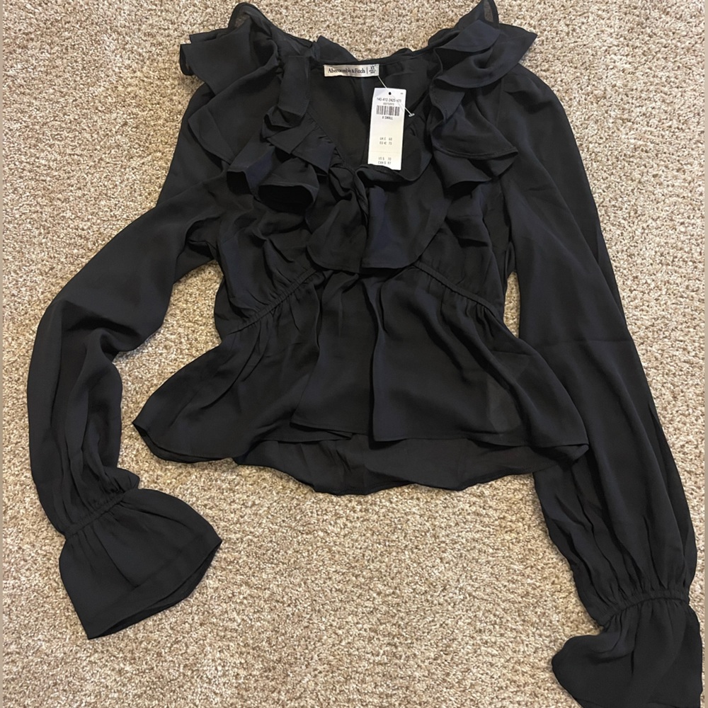 Abercrombie Sheer Crop Blouse